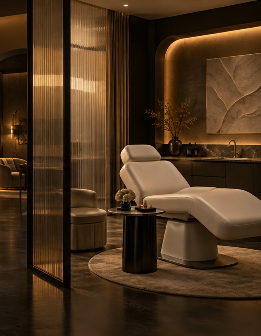 An aesthetic treatment room
